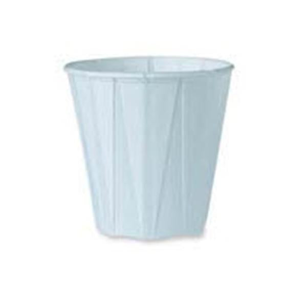 Cup Drinking Pleated Paper 3.25 oz White 100/Bx, 50 BX/CA